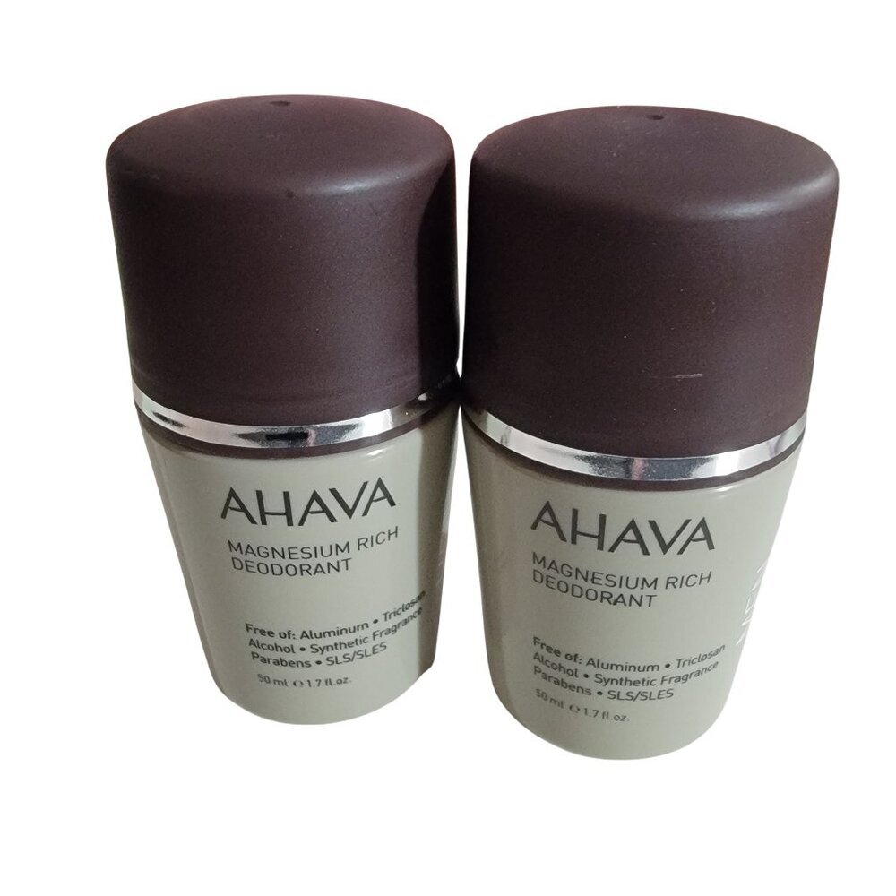2 TWO NEW AHAVA Men's Magnesium Rich Roll-On Deodorant TWO
